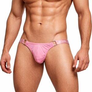 JOCKMAIL XL (32-34)  Pink O-Ring Waistless Jockstrap Low Rise Athletic Supporter